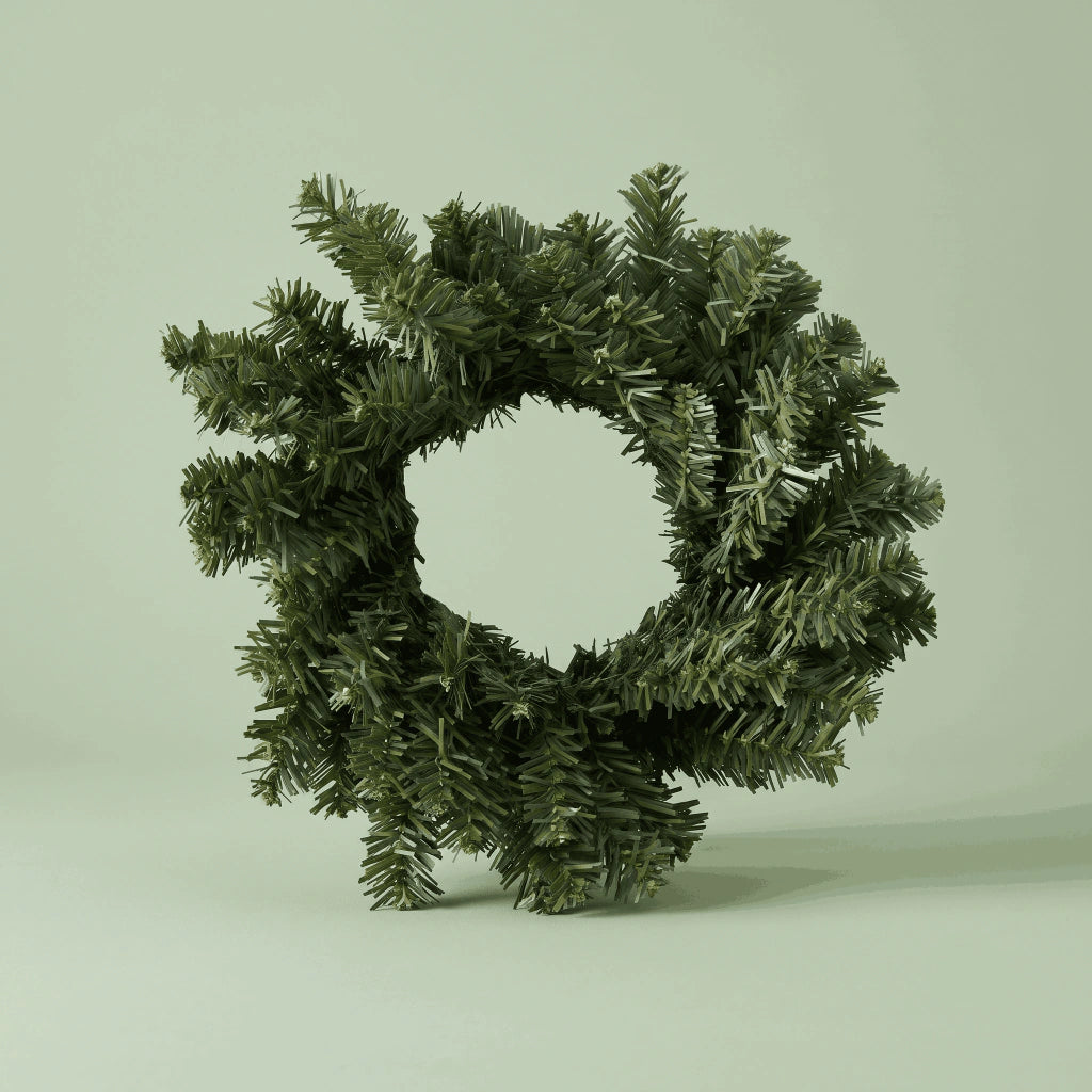 Mini Wired Christmas Wreath 25cm
