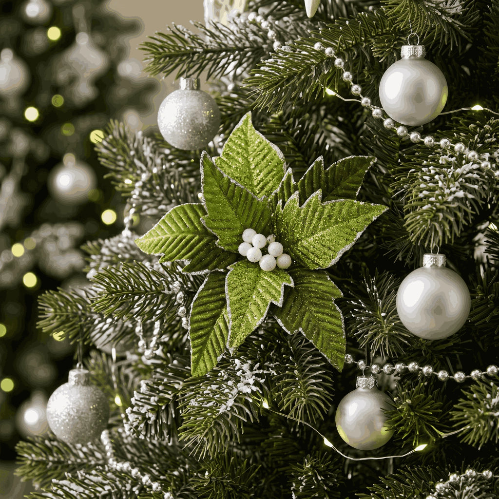 Green Christmas Flower - 33cm - 8 Petals
