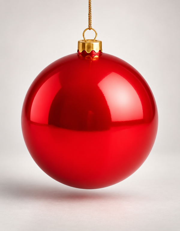 Red Shiny Christmas Ornament 20cm
