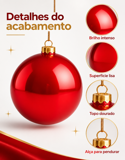 Red Shiny Christmas Ornament 20cm