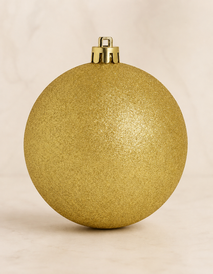 Gold Glitter Christmas Ornament 15cm