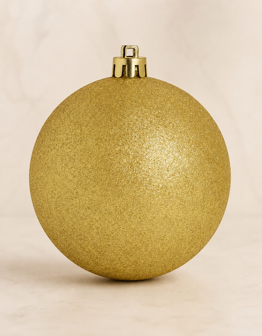 Gold Glitter Christmas Ornament 15cm