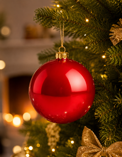 Red Shiny Christmas Ornament 15cm