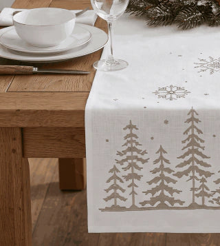 White Christmas Table Runner 173cm