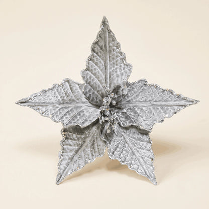Silver Christmas Flower - 26cm - 5 Petals