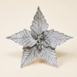 Silver Christmas Flower - 26cm - 5 Petals
