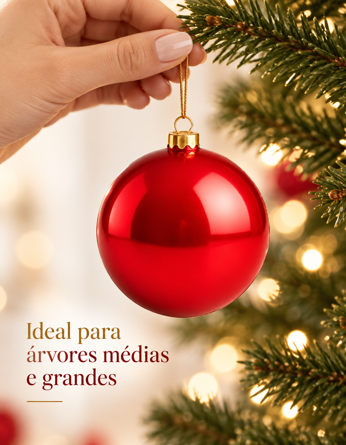 Red Shiny Christmas Ornament 20cm