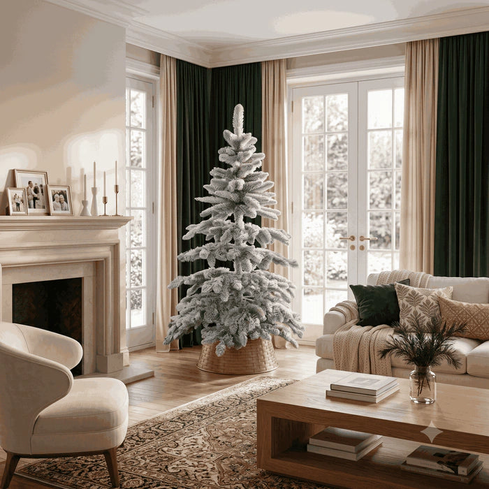 Alps Flocked Snowy Christmas Tree - 150cm - 385 Branches