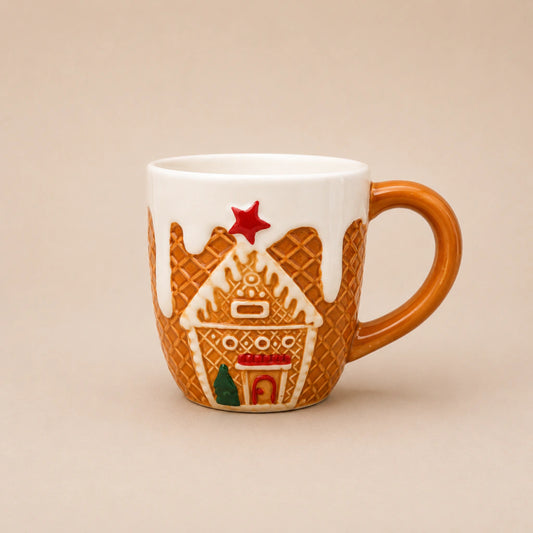 Gingerbread Ceramic Christmas Mug - 10cm (Pre-order 2026)