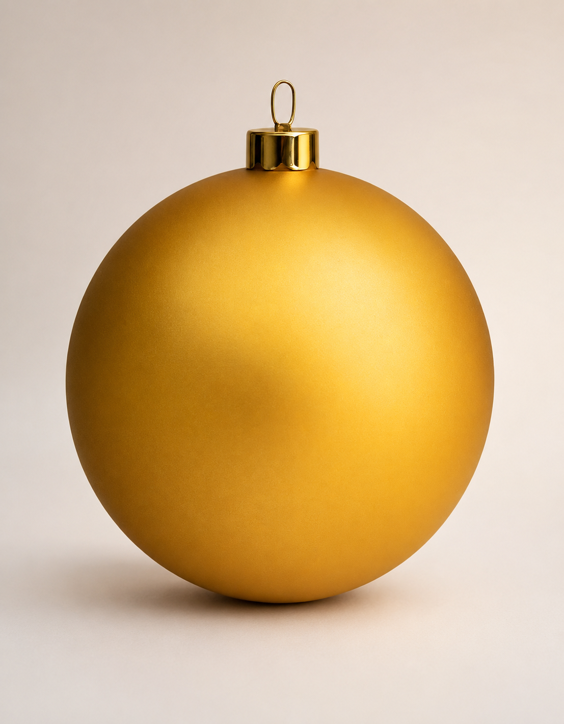 Gold Matte Christmas Ornament 15cm