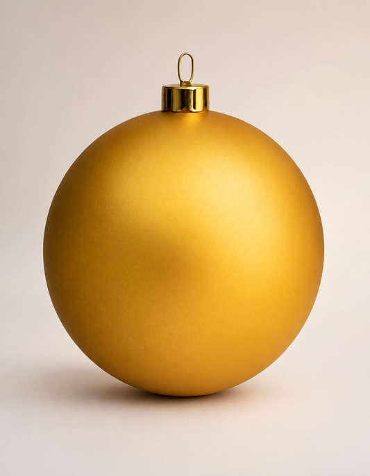 Gold Matte Christmas Ornament 15cm