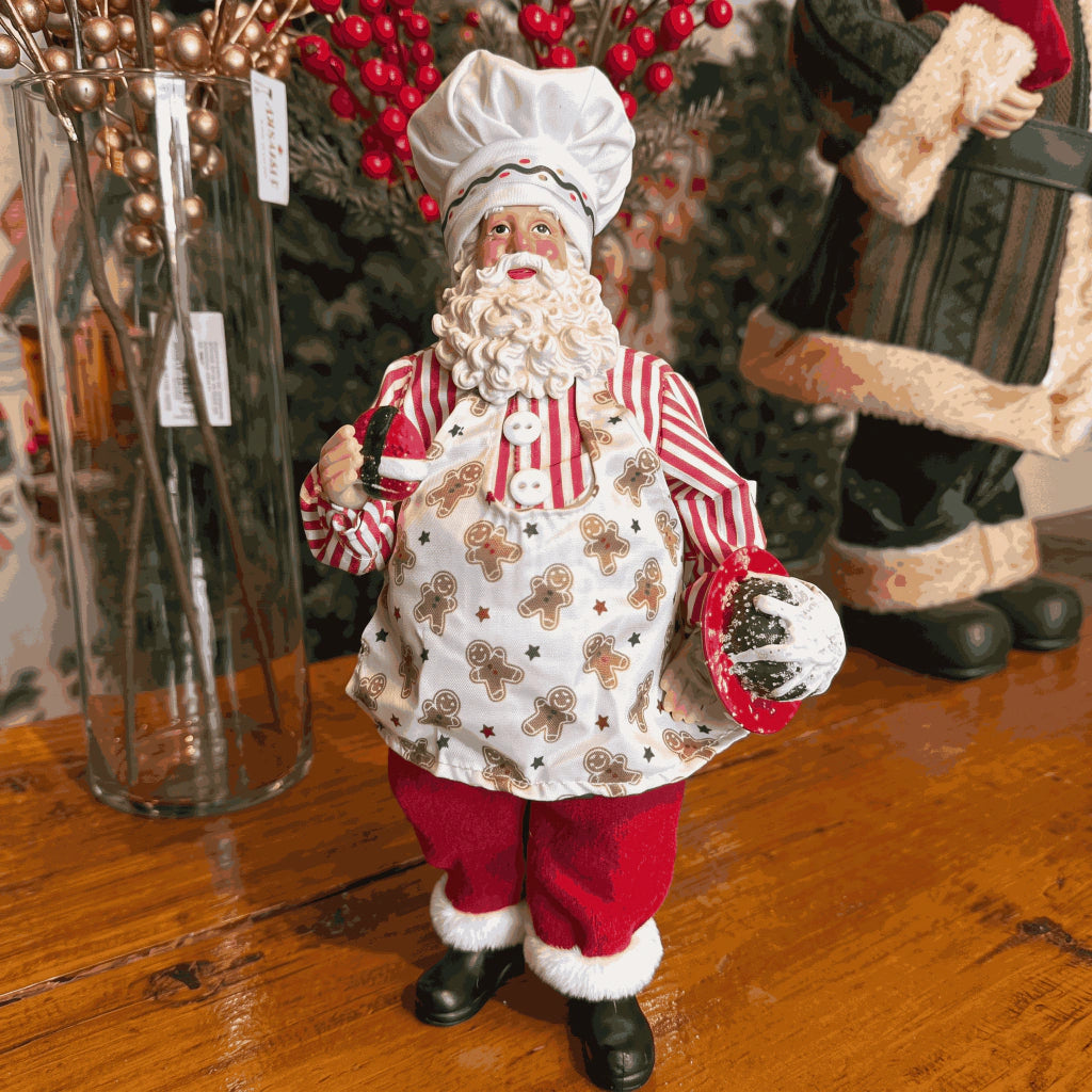 Collectible Chef Santa Claus 30cm