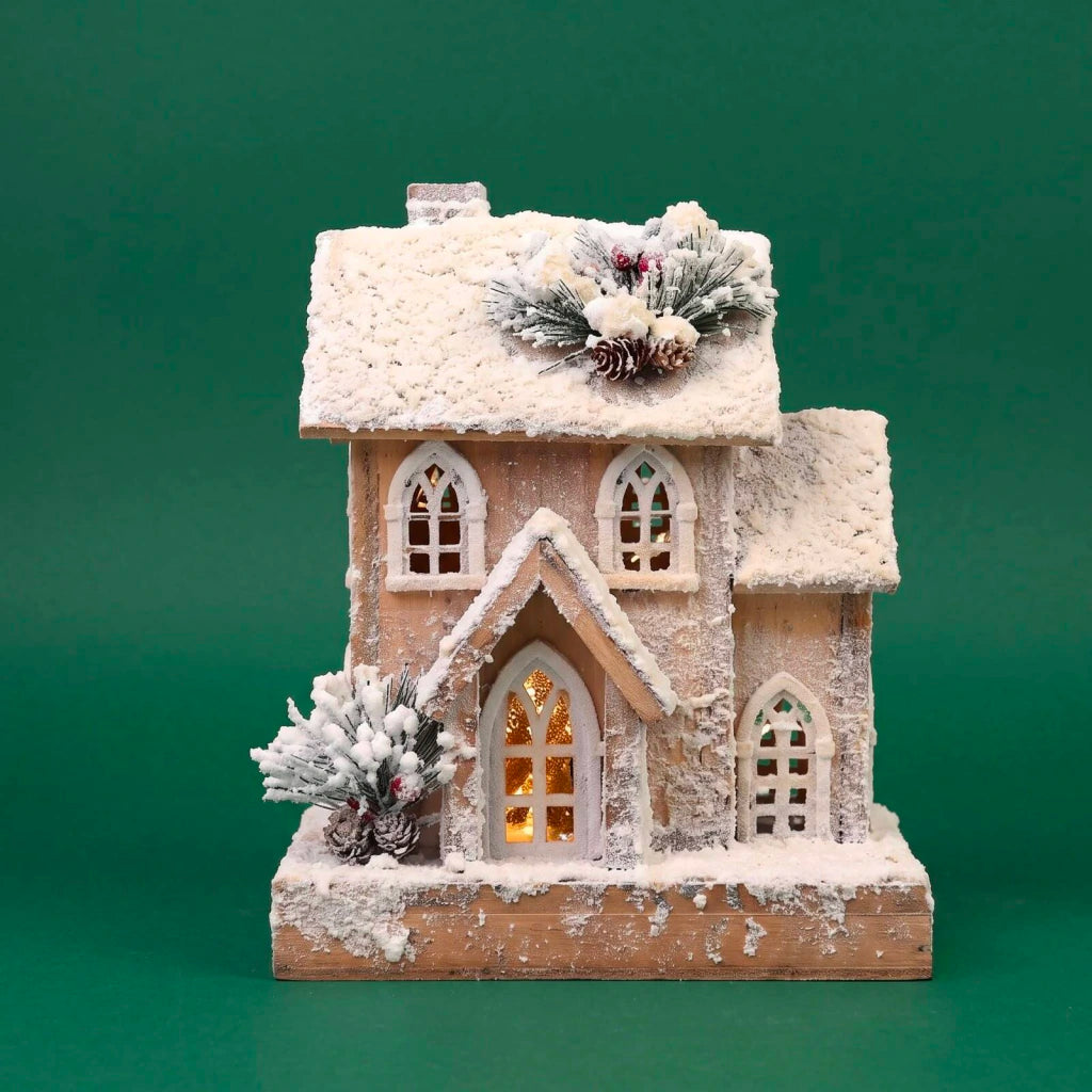 Battery-Operated LED Christmas House 32cm