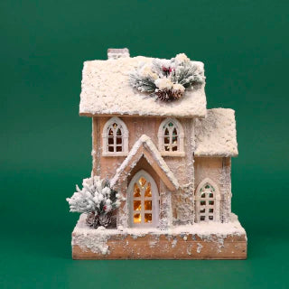 Battery-Operated LED Christmas House 32cm