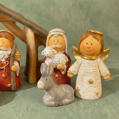 Kids Nativity Set Red - 11 Pieces