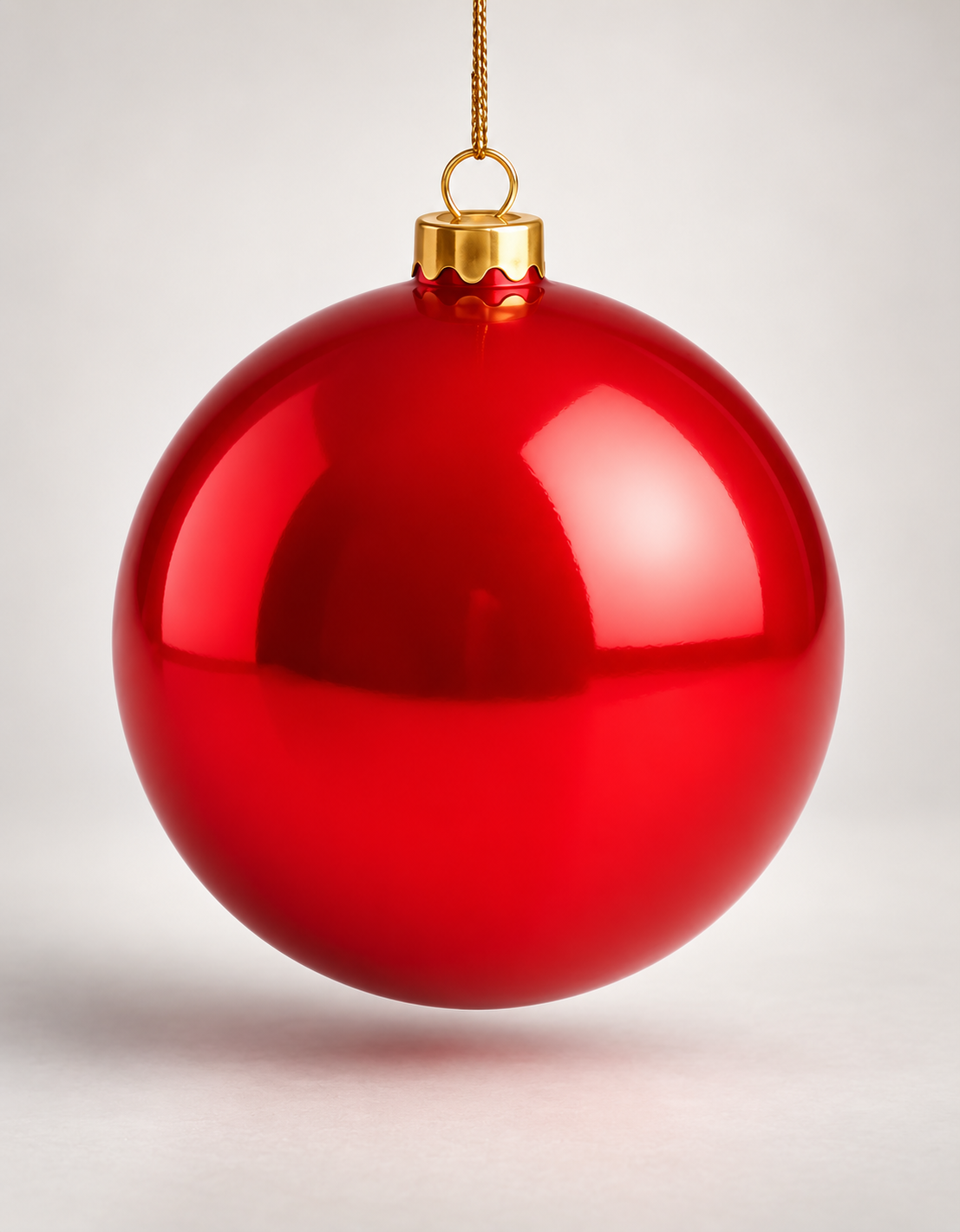 Red Shiny Christmas Ornament 20cm