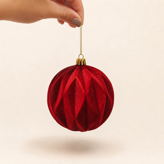 Red Shaped Christmas Ornaments 10 cm - Set of 3 (Pre-order 2026)