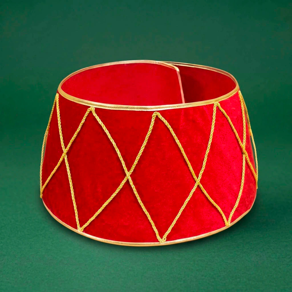 Red Rigid Christmas Tree Skirt 62cm