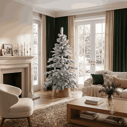 Alps Flocked Snowy Christmas Tree - 180cm - 611 Branches