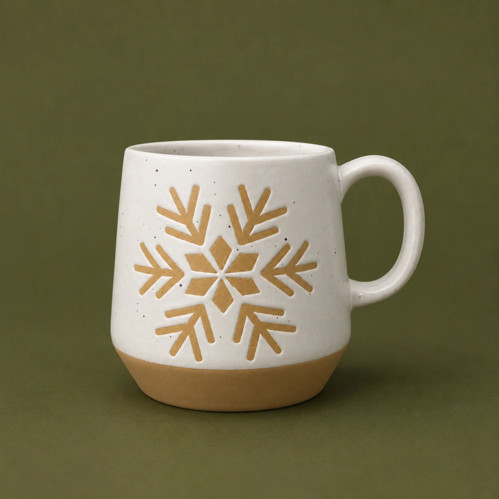 Snowflake Porcelain Christmas Mug - 400ml