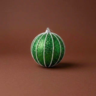 Green Christmas Ball Ornaments 10cm Set of 3