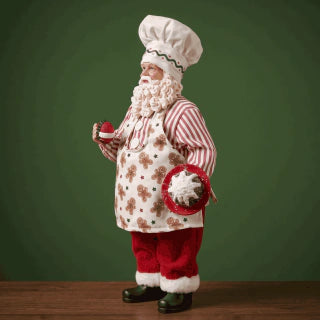 Collectible Chef Santa Claus 30cm