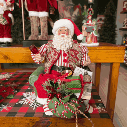 Luxury Santa Claus Sitting on Sofa 28 cm