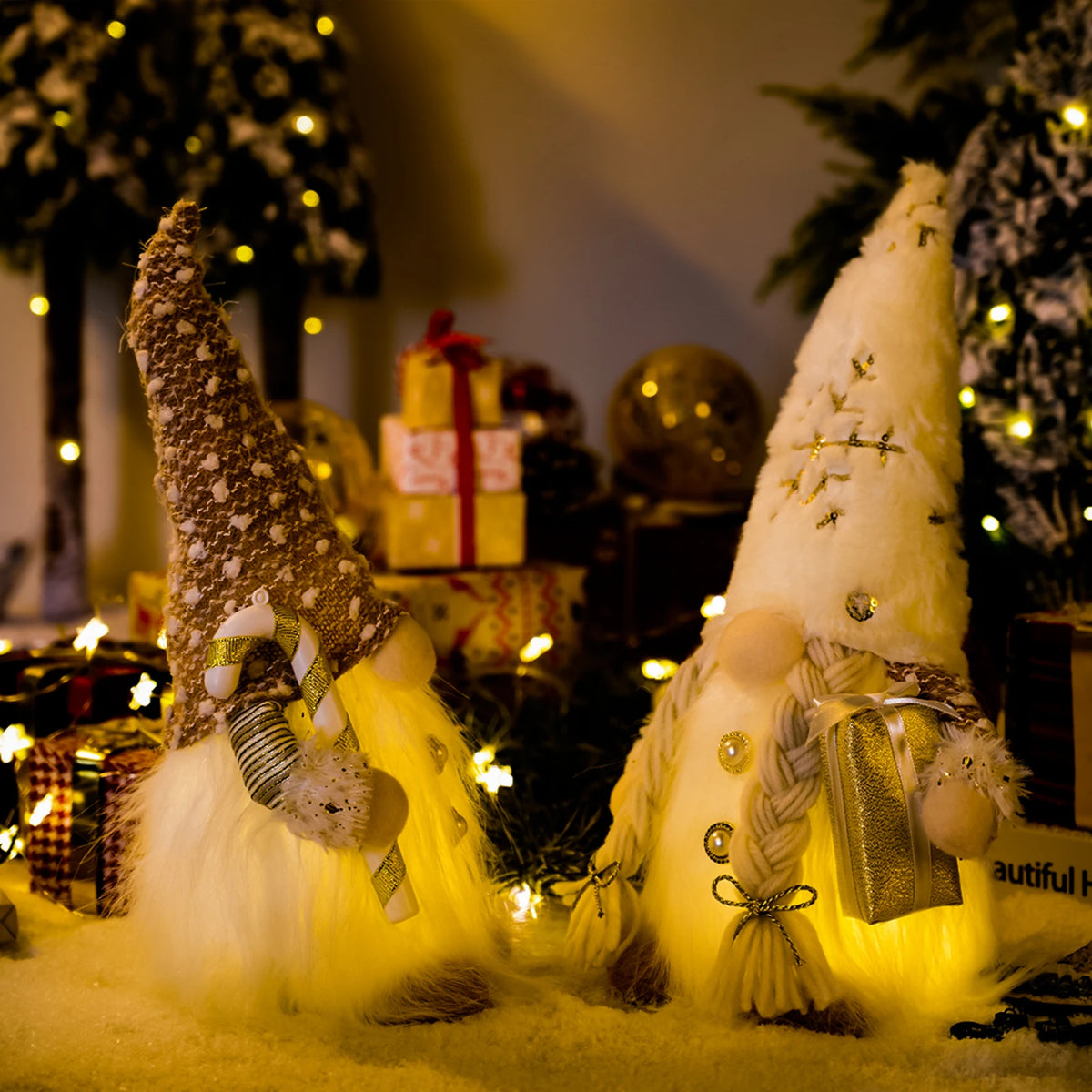 Light-Up Christmas Gnome - 30 cm Faceless Nordic Gnome