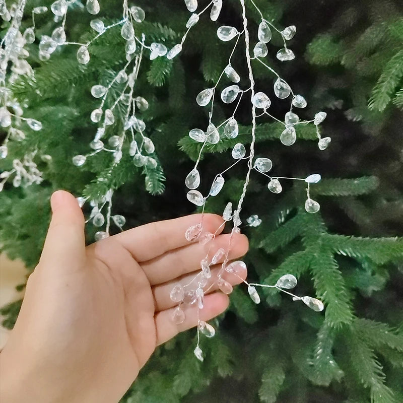 Acrylic Crystal Bead Hanging Ornaments - 35 cm, Set of 5