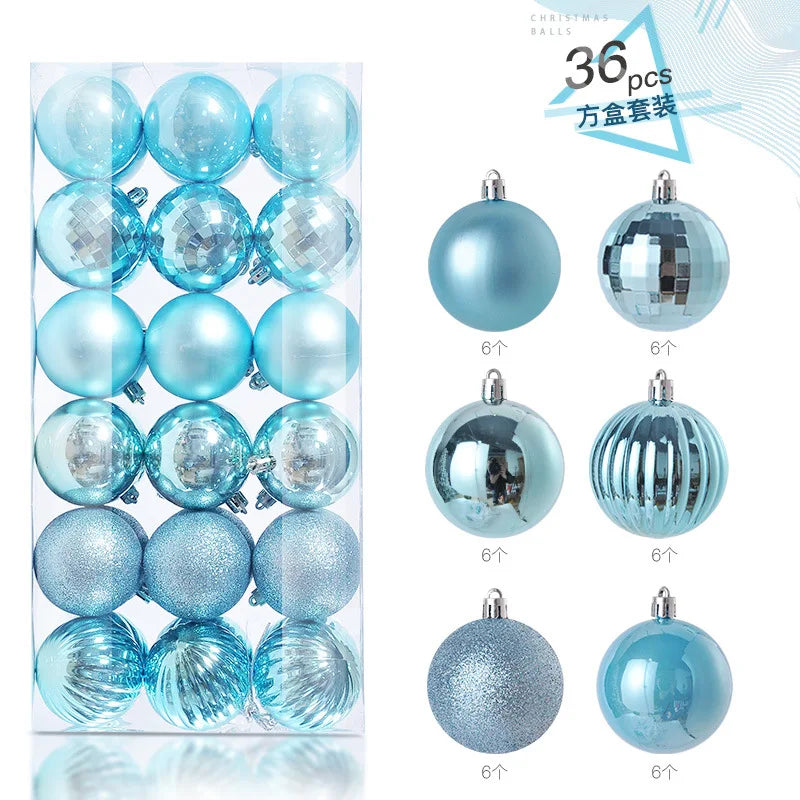Mini Christmas Ball Ornaments Set - 3 cm, 24 or 36 Pieces