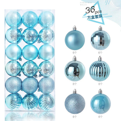 Mini Christmas Ball Ornaments Set - 3 cm, 24 or 36 Pieces