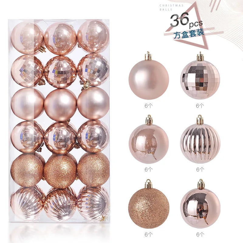 Mini Christmas Ball Ornaments Set - 3 cm, 24 or 36 Pieces