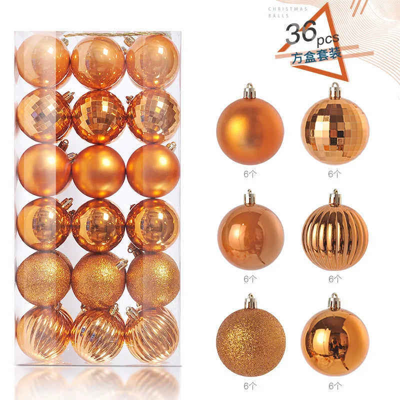 Mini Christmas Ball Ornaments Set - 3 cm, 24 or 36 Pieces