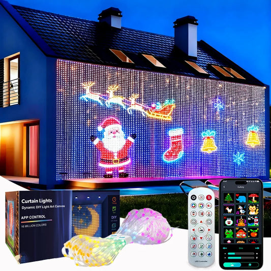 Smart App-Controlled LED Curtain Lights - Music Sync & DIY Designs