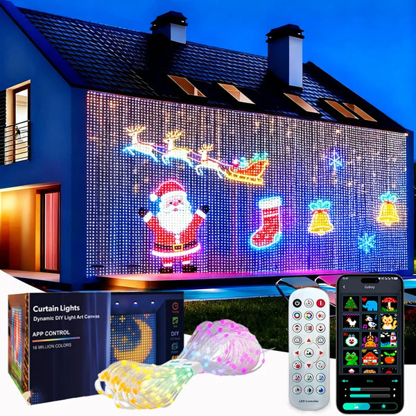 Smart App-Controlled LED Curtain Lights - Music Sync & DIY Designs