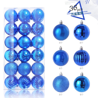 Mini Christmas Ball Ornaments Set - 3 cm, 24 or 36 Pieces