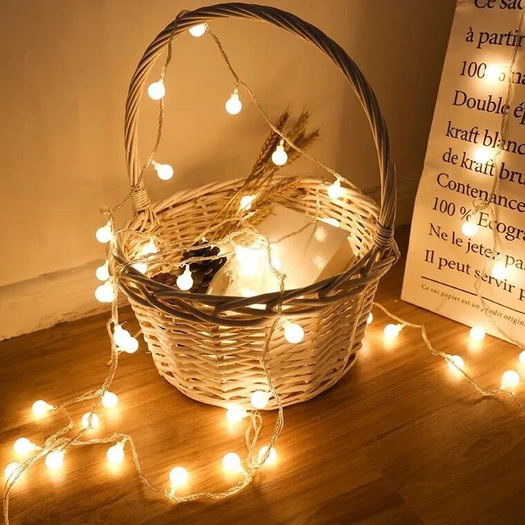 Globe Ball Fairy String Lights - USB or Battery, Indoor & Outdoor