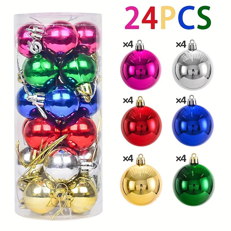 Mini Christmas Ball Ornaments Set - 3 cm, 24 or 36 Pieces