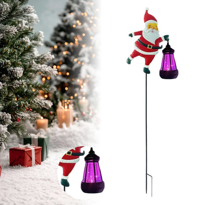 Solar Santa Claus Watering Can Light - Outdoor Christmas Garden Stake