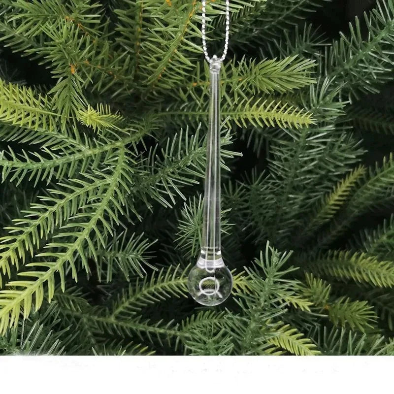 Sparkling Snowflake Hanging Ornaments - Set of 10