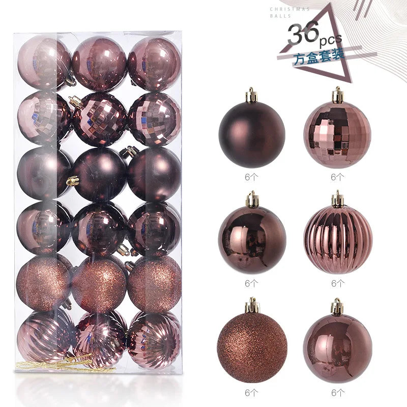 Mini Christmas Ball Ornaments Set - 3 cm, 24 or 36 Pieces