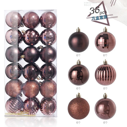 Mini Christmas Ball Ornaments Set - 3 cm, 24 or 36 Pieces