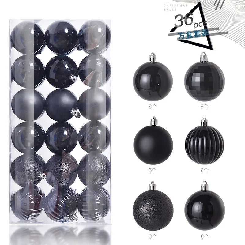 Mini Christmas Ball Ornaments Set - 3 cm, 24 or 36 Pieces