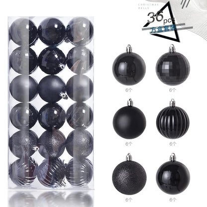 Mini Christmas Ball Ornaments Set - 3 cm, 24 or 36 Pieces