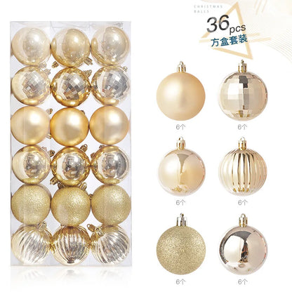 Mini Christmas Ball Ornaments Set - 3 cm, 24 or 36 Pieces