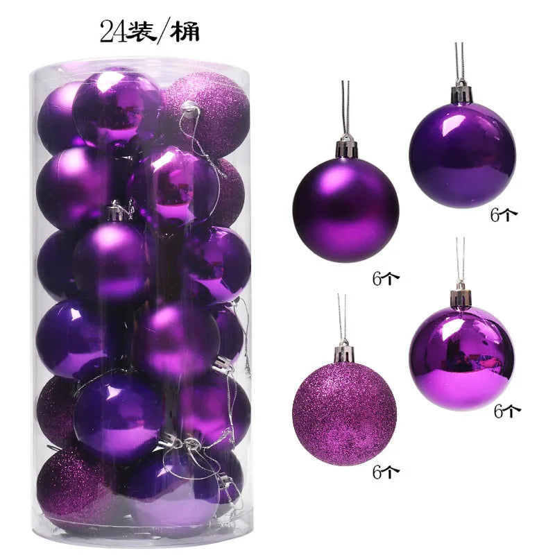 Mini Christmas Ball Ornaments Set - 3 cm, 24 or 36 Pieces