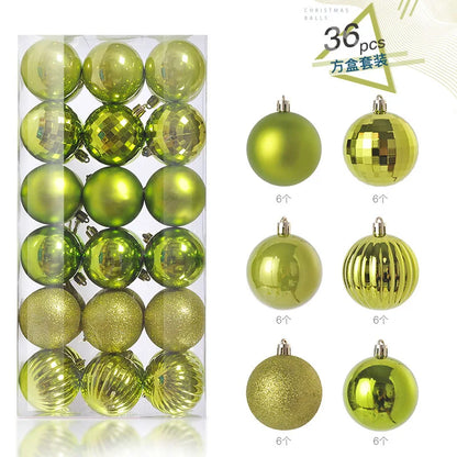 Mini Christmas Ball Ornaments Set - 3 cm, 24 or 36 Pieces