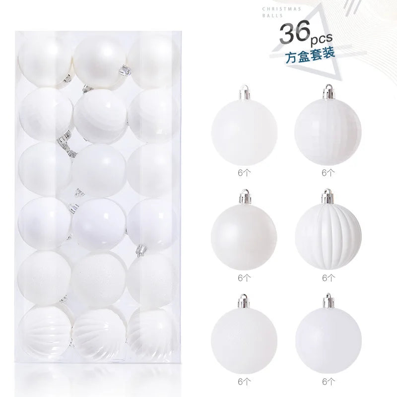 Mini Christmas Ball Ornaments Set - 3 cm, 24 or 36 Pieces