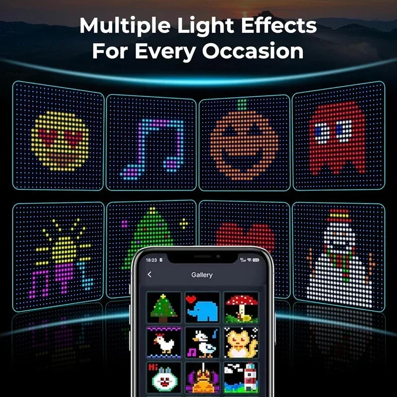 Smart App-Controlled LED Curtain Lights - Music Sync & DIY Designs