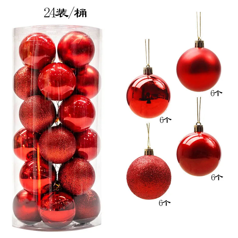 Mini Christmas Ball Ornaments Set - 3 cm, 24 or 36 Pieces